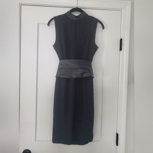 Midi dress with belt